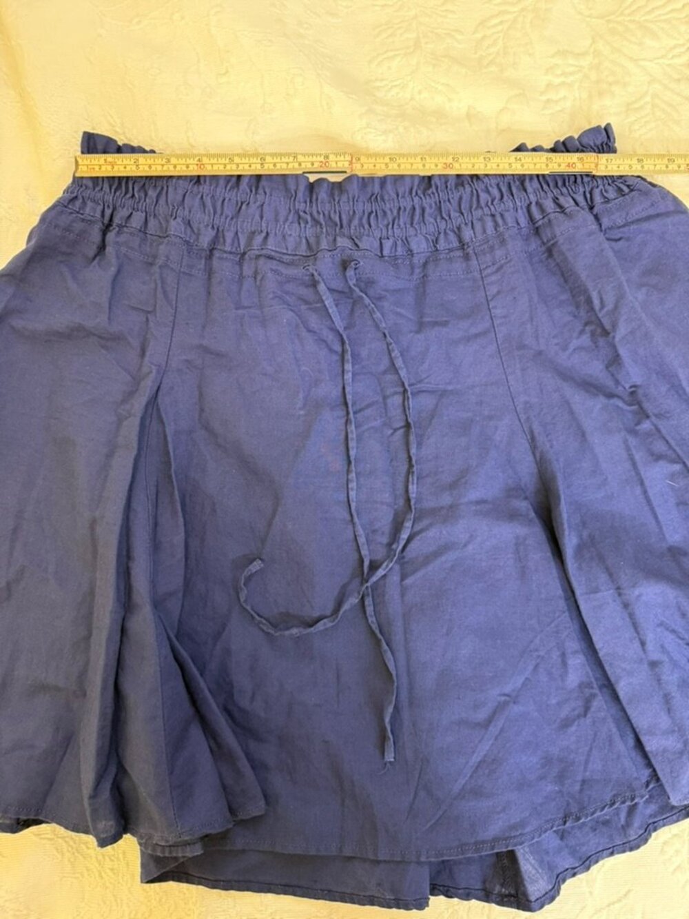 🦋 2/30 NWT Joe Fresh Navy Linen Pull-On Skater Skirt XXL - Picture 5 of 8